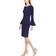 Calvin Klein Chiffon Bell Sleeve Sheath Dress - Indigo