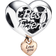 Pandora Love You Best Friend Heart Charm - Silver/Rose Gold