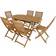 Charles Bentley WOGLGF061 Patio Dining Set, 1 Table incl. 6 Chairs