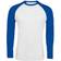 Sol's Mens Funky Contrast Long Sleeve T-shirt - White/Royal Blue