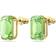 Swarovski Millenia Octagon Cut Stud Earrings - Gold/Green