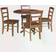 International Concepts Hickory and Washed Coal Dining Set 5pcs