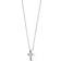 D For Diamond Children's Plain Cross Pendant - Silver/Transparent