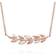 Gemondo O Leaf Necklace - Rose Gold/Diamonds