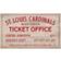 Open Road Brands St. Louis Cardinals 10" x 17" Ticket Office Wood Sign