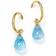 Saks Fifth Avenue Hoop Earrings - Gold/Topaz