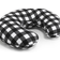 The Peanutshell Nursing Pillow Breastfeeding Black and White Buffalo Plaid