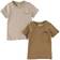 That's Mine Tino T-shirts 2-pack -Stripes/Earth Brown