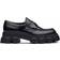 Prada Monolith Leather Logo Platform Loafers - Black