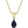 Macy's Pendant Necklace - Gold/Sapphire/Diamond