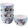 Certified International Watercolor Snowman Dessert Bowl 14cm 4pcs 0.709L