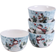 Certified International Watercolor Snowman Dessert Bowl 14cm 4pcs 0.709L