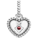 Pandora July Birthstone Heart Dangle Charm - Silver/Red