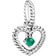 Pandora May Birthstone Heart Dangle Charm - Silver/Green