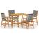 vidaXL 3087123 Patio Dining Set, 1 Table incl. 4 Chairs