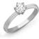 Jewelco London Solitaire Engagement Ring - Silver/Diamond