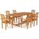 vidaXL 3059611 Patio Dining Set, 1 Table incl. 6 Chairs