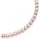 Jewelco London CZ 4 Claw Classic Line Tennis Bracelet - Rose Gold/Transparent