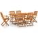 vidaXL 3086970 Patio Dining Set, 1 Table incl. 6 Chairs