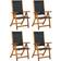 vidaXL 3120454 4-pack Garden Dining Chair