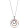 Pandora Two-tone Circles Pendant & Necklace - Silver/Rose Gold/Transparent