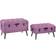 Dkd Home Decor Fuchsia Storage Bench 81x52cm 2pcs