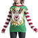 Ugly Christmas Sweater Reindeer Wreath Christmas Jumper - Multicolour