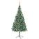 vidaXL LEDs&Ball Set Pinecones Christmas Tree 210cm