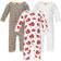 Hudson Baby Cotton Coveralls 3-pack - Basic Rose Leopard (10117395)