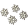 Saro Lifestyle Bejeweled Flower Napkin Ring 6.4cm 4pcs