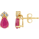 Celebration Gems Pear Shaped Earrings - Gold/Diamonds/Emerald