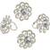 Saro Lifestyle Jeweled Floral Napkin Ring 3.8cm 4pcs