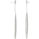 Charles & Colvard Moissanite Dangle Drop Earrings - Silver/Diamond