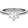 Charles & Colvard Created Moissanite Ring - Silver/Diamond