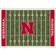 Imperial Nebraska Huskers Field Red, Green 162.6x233.7cm