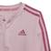 Adidas Infant Essentials 3-Stripes French Terry Bodysuit - Clear Pink/Preloved Fuchsia