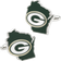 Cufflinks Green Bay Packers Team State Shaped - Silver/Multicolor