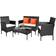 Costway HW53485 Outdoor Lounge Set, 1 Table incl. 2 Chairs & 1 Sofas