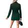 AX Paris Teal Button Front Long Sleeve Blazer Dress