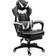 Vinsetto Racing Gaming Chair with Footrest -White/Black