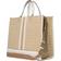 Coach Dempsey Tote 40 In Signature Jacquard With Stripe And Coach Patch - Gold/Light Khaki Chalk