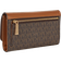 Michael Kors Large Logo and Leather Tri-Fold Wallet - Brn/Acorn