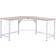 Homcom L-Shaped White/Natural Writing Desk 150x150cm