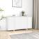 vidaXL Engineered Wood White Sideboard 135x75cm