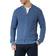 Tommy Hilfiger Textured Zip-Thru Baseball Collar Cardigan - Blue Coast