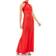 Mac Duggal Womens Satin Maxi Sheath Dress - Red