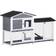 Pawhut 2-tier Wood Rabbit Hutch Backyard