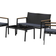 OutSunny 860-092V70 Outdoor Lounge Set, 1 Table incl. 2 Chairs & 1 Sofas