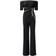 Adrianna Papell Tie Waist Knit Crepe Jumpsuit - Black