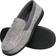 Hanes ComfortSoft FreshIQ Moccasin Slippers with Memory Foam M - Grey